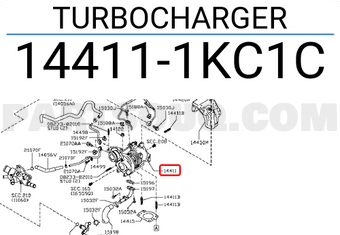 Nissan 144111KC1C TURBOCHARGER