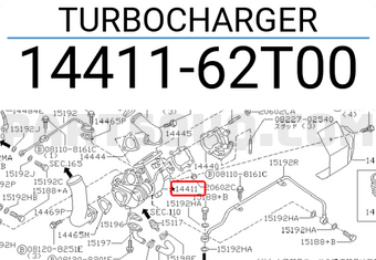 Nissan 1441162T00 TURBOCHARGER