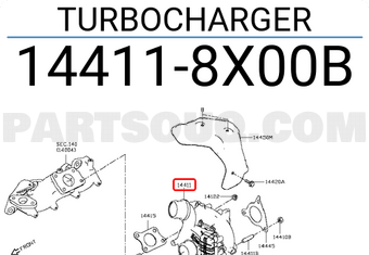 Nissan 144118X00B TURBOCHARGER