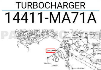 Nissan 14411MA71A TURBOCHARGER
