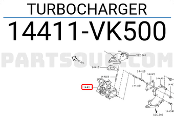 Nissan 14411VK500 TURBOCHARGER