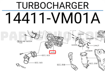 Nissan 14411VM01A TURBOCHARGER