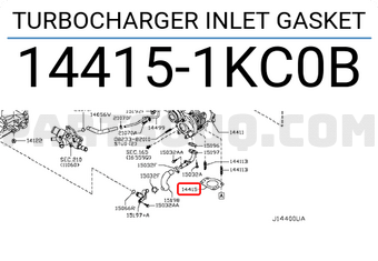 Nissan 144151KC0B TURBOCHARGER INLET GASKET