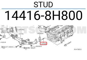 Nissan 144168H800 STUD