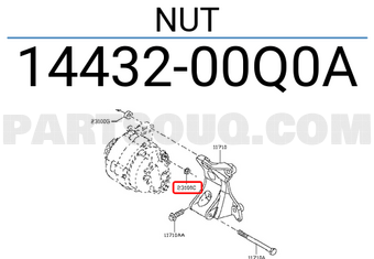 Nissan 1443200Q0A NUT