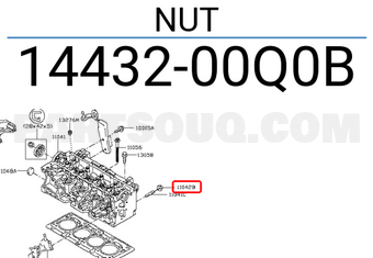 Nissan 1443200Q0B NUT
