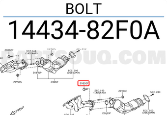 Nissan 1443482F0A BOLT