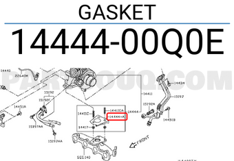 Nissan 1444400Q0E GASKET