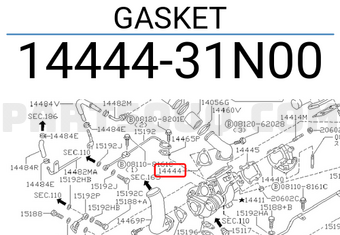 Nissan 1444431N00 GASKET