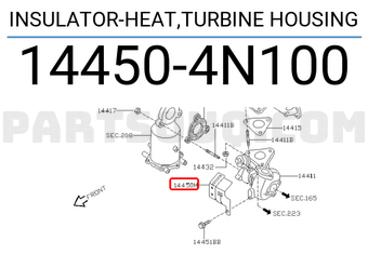 Nissan 144504N100 INSULATOR-HEAT,TURBINE HOUSING