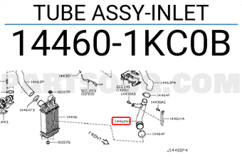 Nissan 144601KC0B TUBE ASSY-INLET