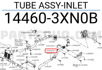 Nissan 144603XN0B TUBE ASSY-INLET