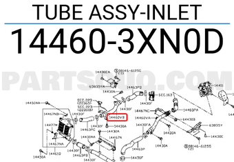 Nissan 144603XN0D TUBE ASSY-INLET
