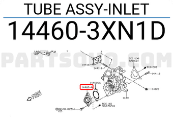 Nissan 144603XN1D TUBE ASSY-INLET