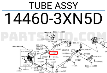 Nissan 144603XN5D TUBE ASSY