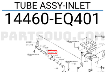 Nissan 14460EQ401 TUBE ASSY-INLET