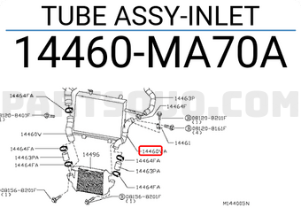 Nissan 14460MA70A TUBE ASSY-INLET