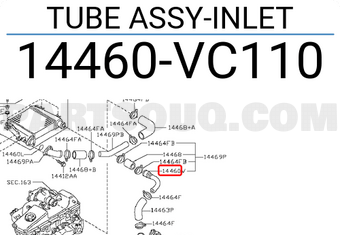 Nissan 14460VC110 TUBE ASSY-INLET