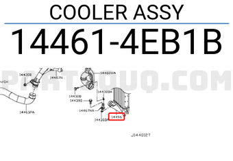 Nissan 144614EB1B COOLER ASSY