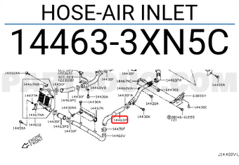 Nissan 144633XN5C HOSE-AIR INLET
