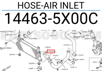 Nissan 144635X00C HOSE-AIR INLET