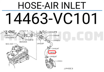 Nissan 14463VC101 HOSE-AIR INLET