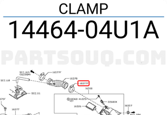 Nissan 1446404U1A CLAMP