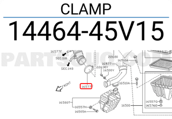 Nissan 1446445V15 CLAMP
