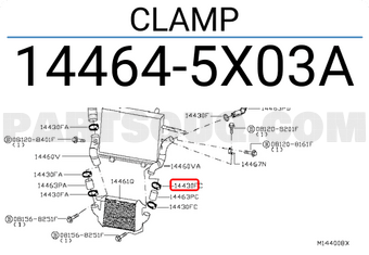 Nissan 144645X03A CLAMP