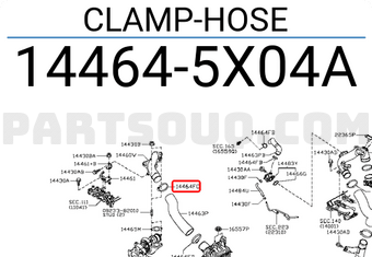 Nissan 144645X04A CLAMP-HOSE
