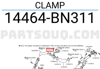 Nissan 14464BN311 CLAMP