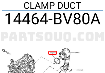Nissan 14464BV80A CLAMP DUCT