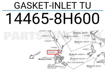 Nissan 144658H600 GASKET-INLET TU