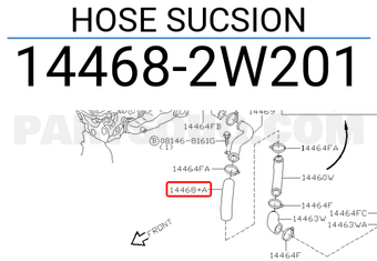 Nissan 144682W201 HOSE SUCSION