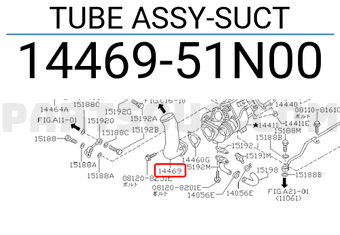 Nissan 1446951N00 TUBE ASSY-SUCT