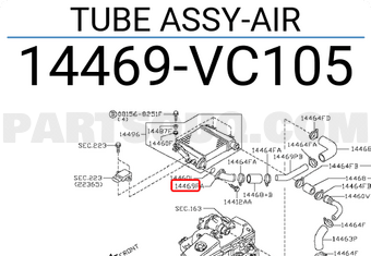 Nissan 14469VC105 TUBE ASSY-AIR