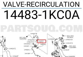 Nissan 144831KC0A VALVE-RECIRCULATION