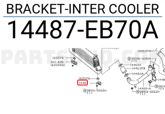 Nissan 14487EB70A BRACKET-INTER COOLER