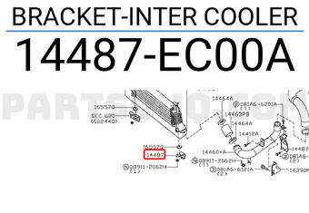 Nissan 14487EC00A BRACKET-INTER COOLER