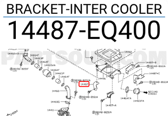 Nissan 14487EQ400 BRACKET-INTER COOLER