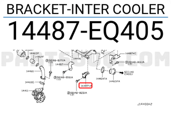 Nissan 14487EQ405 BRACKET-INTER COOLER