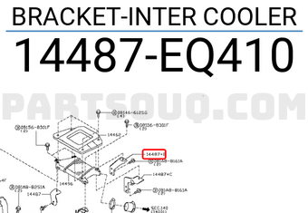 Nissan 14487EQ410 BRACKET-INTER COOLER