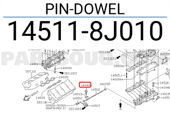 Nissan 145118J010 PIN-DOWEL