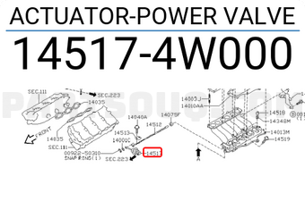 Nissan 145174W000 ACTUATOR-POWER VALVE