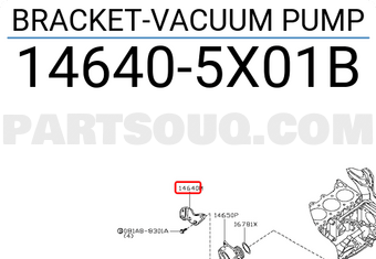 Nissan 146405X01B BRACKET-VACUUM PUMP