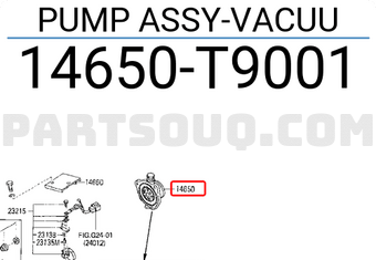 Nissan 14650T9001 PUMP ASSY-VACUU