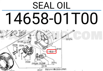 Nissan 1465801T00 SEAL OIL
