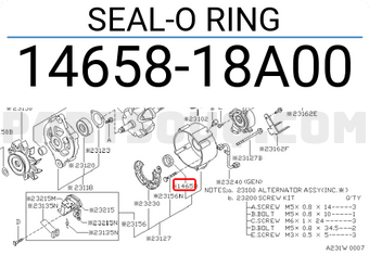 Nissan 1465818A00 SEAL-O RING