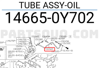 Nissan 146650Y702 TUBE ASSY-OIL