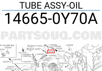 Nissan 146650Y70A TUBE ASSY-OIL